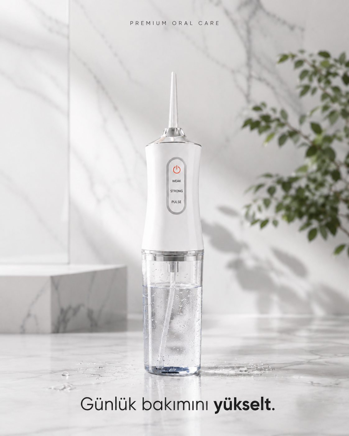 Oralvival Pro™ Taşınabilir Ağız Duşu - Diş, Dil ve Diş Teli Bakım Seti