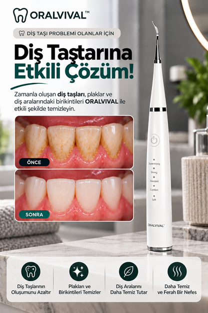 Oralvival™ Pro | Akıllı Ultrasonik Diş Temizleyici