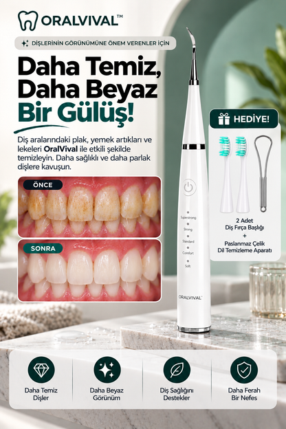 Oralvival™ Pro | Akıllı Ultrasonik Diş Temizleyici