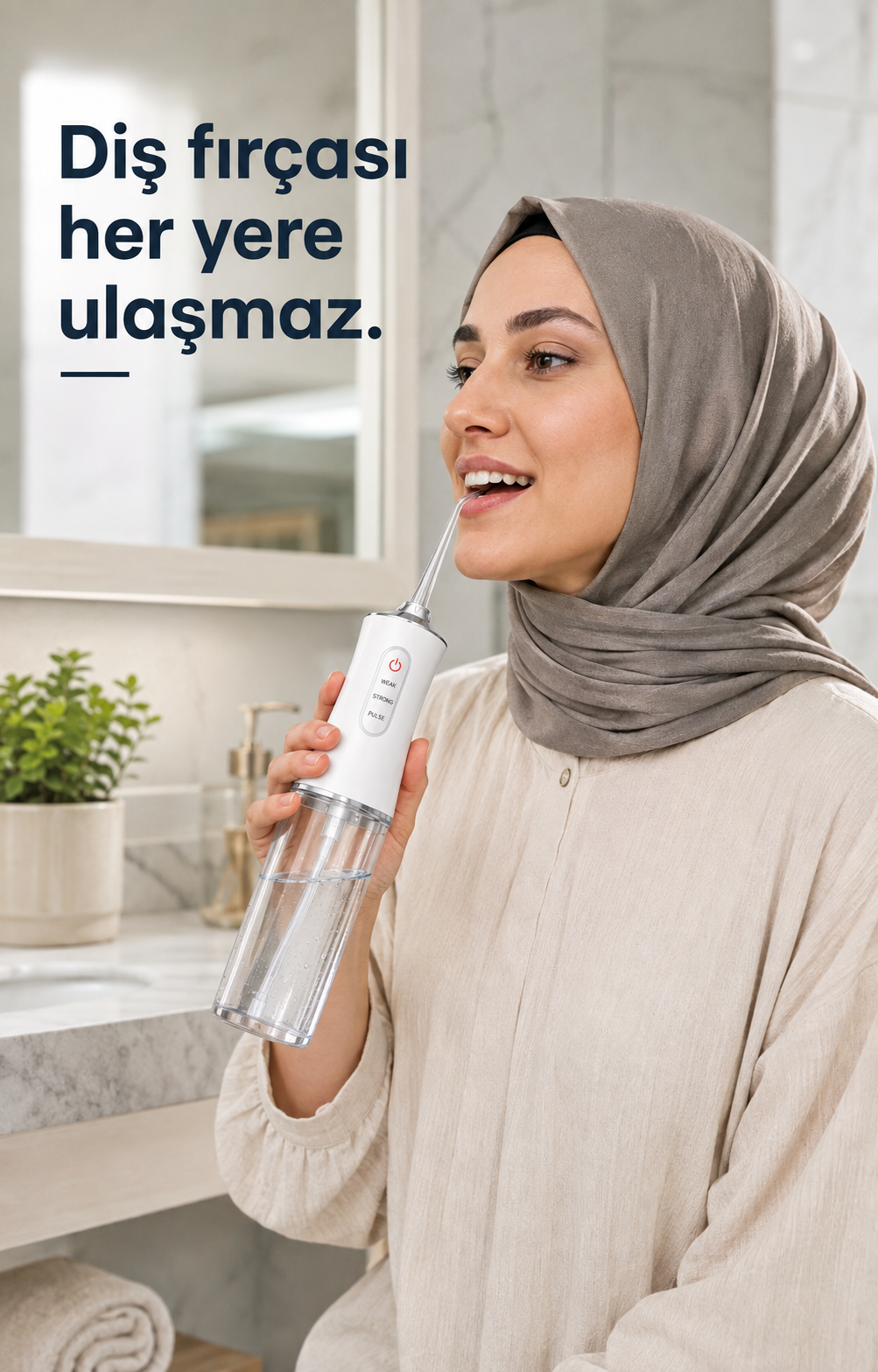 Oralvival Pro™ Taşınabilir Ağız Duşu - Diş, Dil ve Diş Teli Bakım Seti