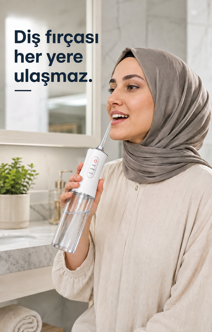 Oralvival Pro™ Taşınabilir Ağız Duşu - Diş, Dil ve Diş Teli Bakım Seti