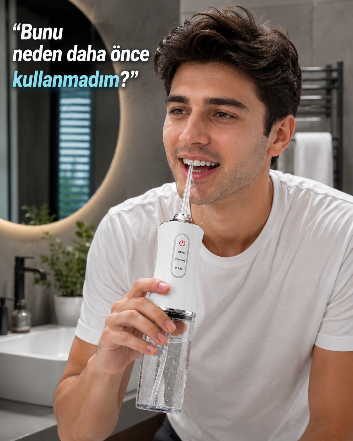 Oralvival Pro™ Taşınabilir Ağız Duşu - Diş, Dil ve Diş Teli Bakım Seti